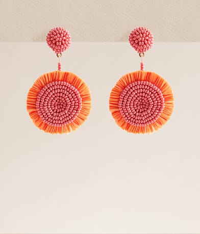 boutique by BKE Raffia Earring front view