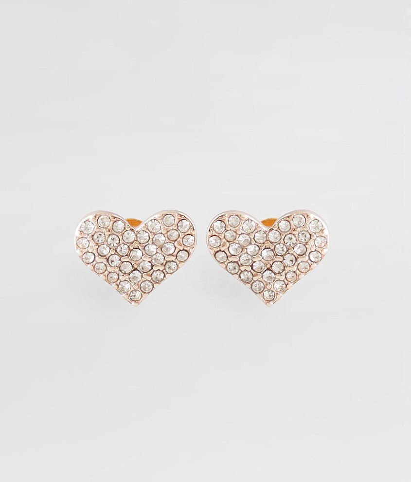 boutique by BKE Glitz Heart Earring front view