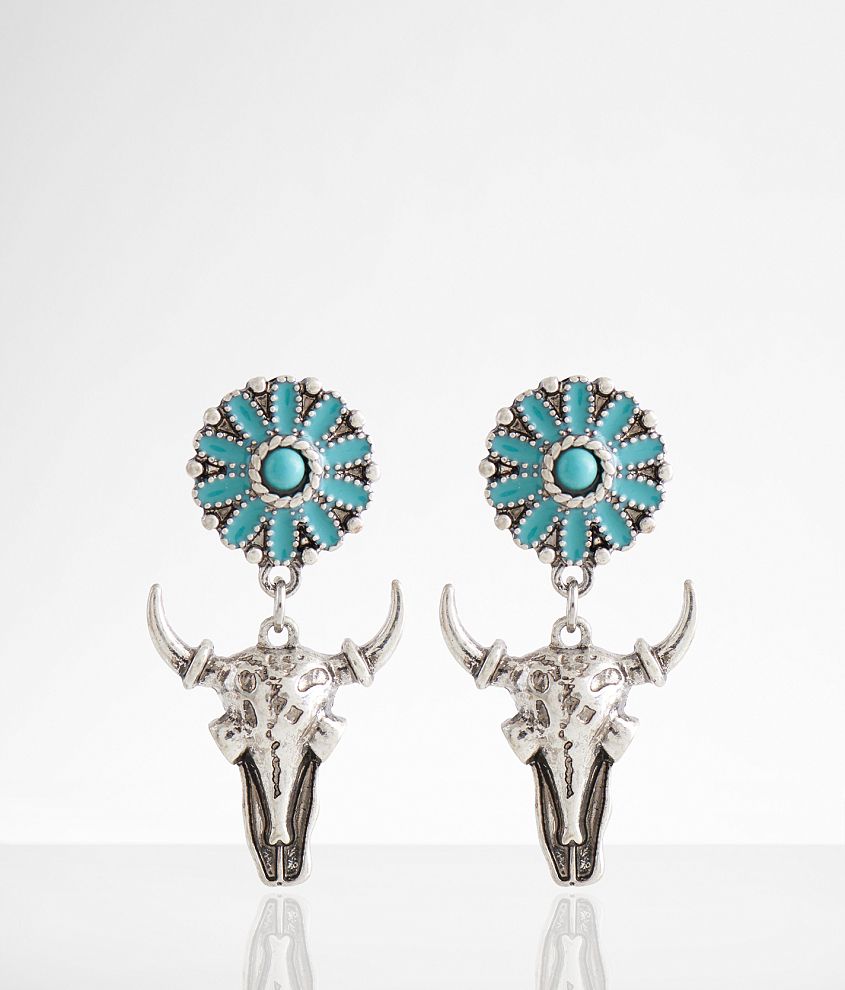 boutique by BKE Turquoise Steer Earring