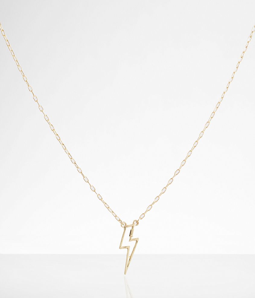 boutique by BKE Dainty Lightning Bolt Necklace front view