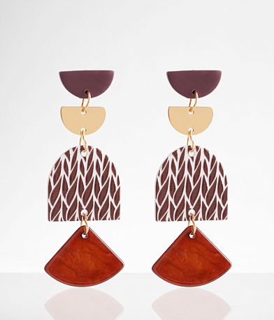 boutique by BKE Tiered Earring front view