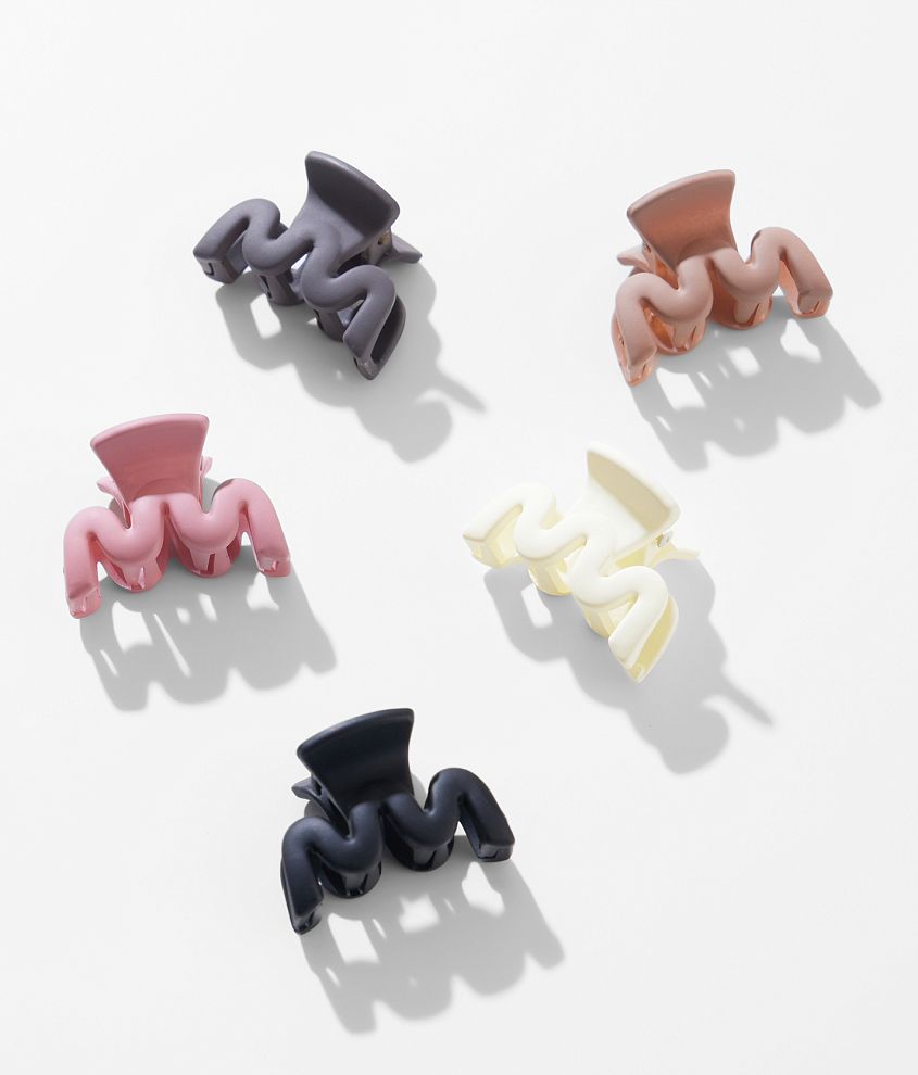 noir&#8482; 5 Pack Hair Claw Clips front view