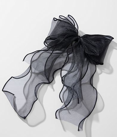 nOir™ Mesh Bow Barrette front view