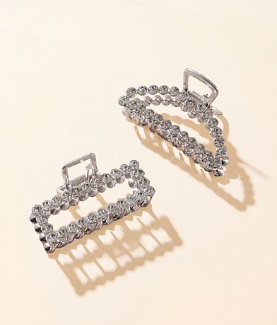 boutique by BKE 2 Pack Glitz Hair Claw Clips front view