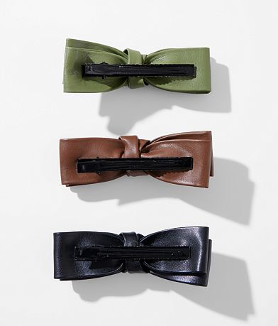 nOir&#8482; 3 Pack Bow Barrette Set misc detail 1 view