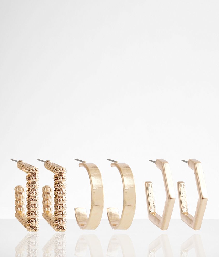 boutique by BKE 3 Pack Hoop Earring Set