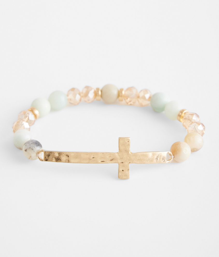 BKE Cross Beaded Bracelet front view