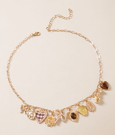 boutique by BKE Heart Charm Necklace front view