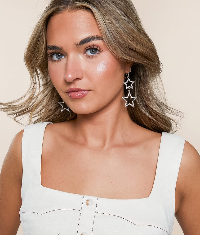 Glitz Star Drop Earring