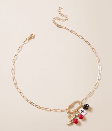 boutique by BKE Multi Charm Necklace front view