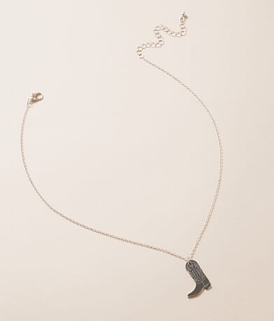 Sterling & Stitch Cowboy Boot Necklace front view