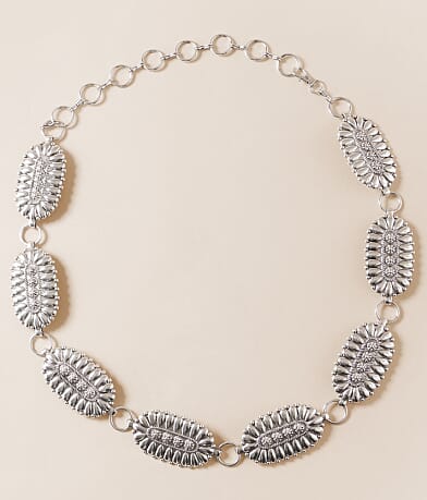 Sterling & Stitch Concho Belt front view