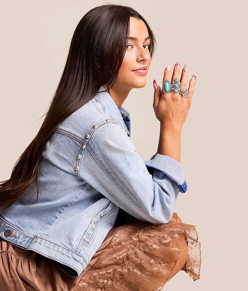 3 Pack Statement Turquoise Ring Set