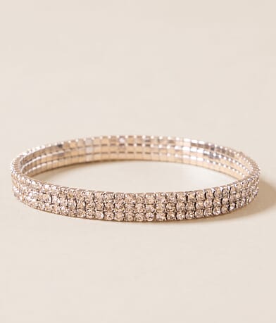 BKE Glitz Rhinestone Bracelet front view