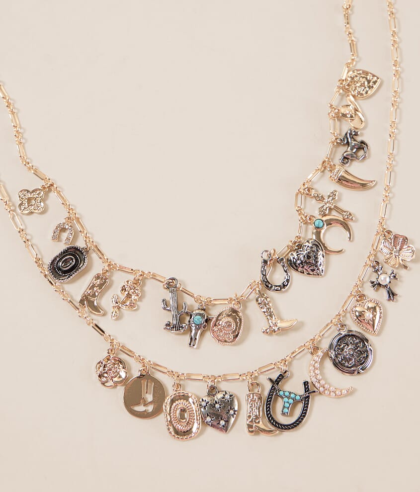 Tiered Western Charm Necklace