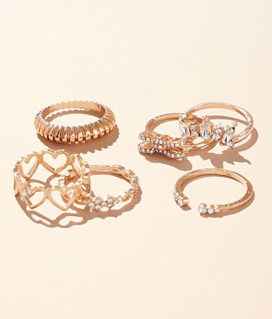 boutique by BKE 6 Pack Ring Set front view