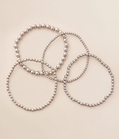 boutique by BKE 4 Pack Shot Bead Bracelet Set front view