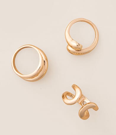 boutique by BKE 3 Pack Bold Ring Set front view