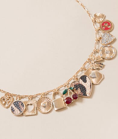 BKE Trendy Charm Necklace front view