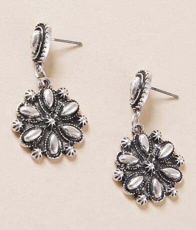 Sterling & Stitch Western Floral Earring front view