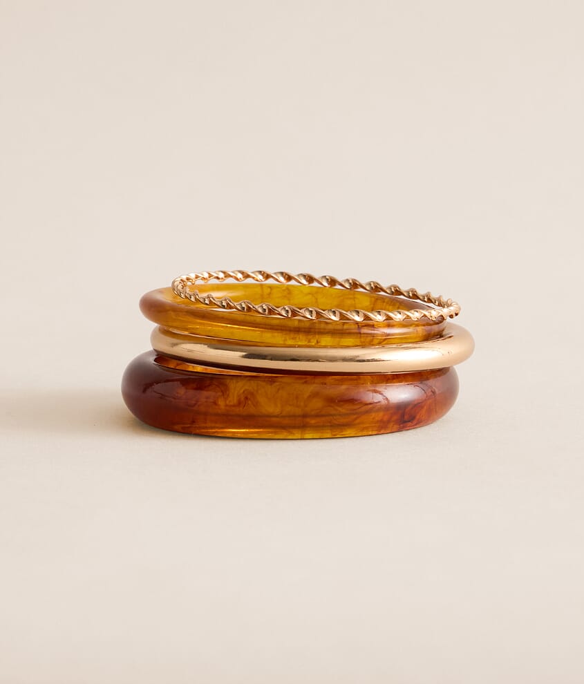4 Pack Mixed Bangle Bracelet Set