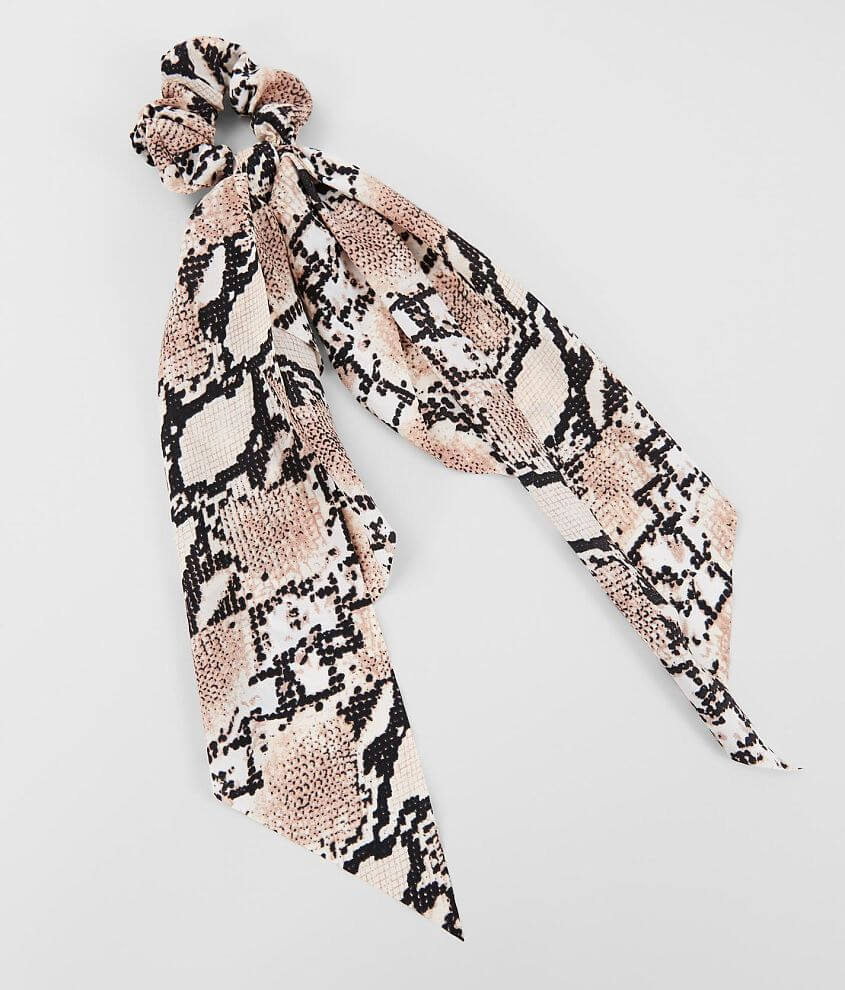 Hair clips bow snake skin Trendy Snake Skin Hair Bow, Holographic Shine, Reptile  main image 3
