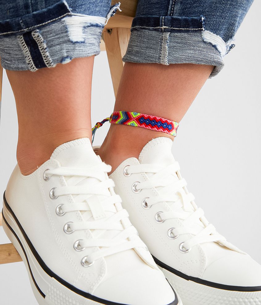 boutique by BKE Neon Braided Ankle Bracelet front view