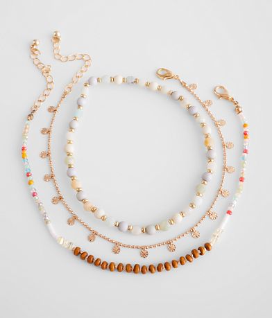boutique by BKE Layered Bead Anklet misc detail 1 view