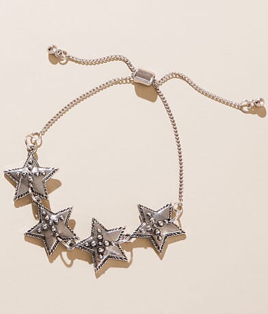 Sterling & Stitch Star Slider Bracelet front view