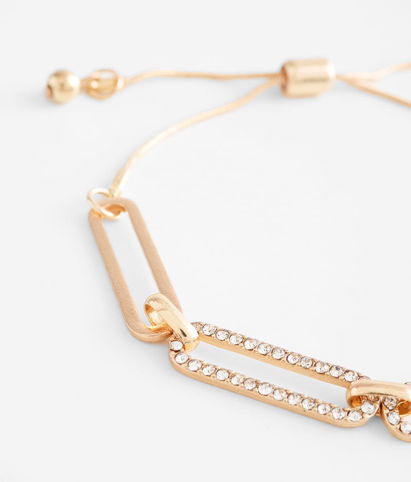 Glitz Paperclip Chain Bracelet