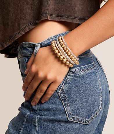 5 Pack Two Tone Bracelet Set thumbnail 4