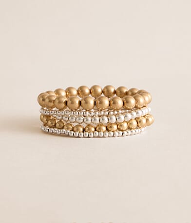 5 Pack Two Tone Bracelet Set