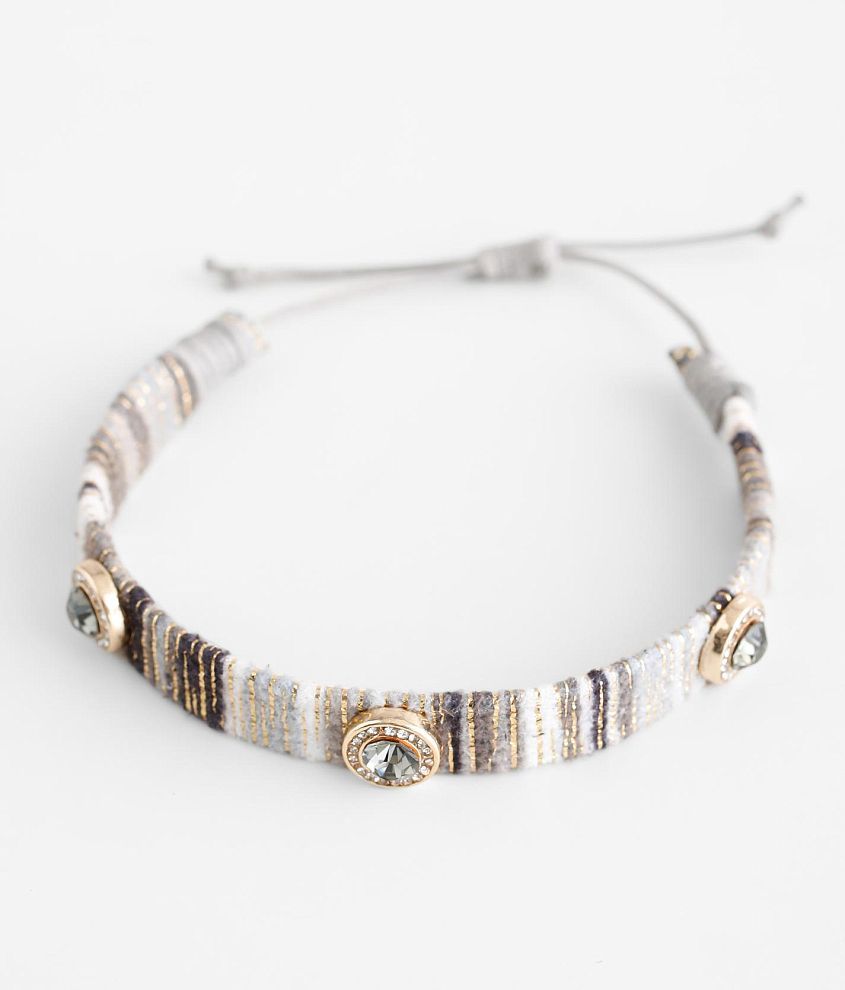 BKE Metallic Striped Slider Bracelet front view