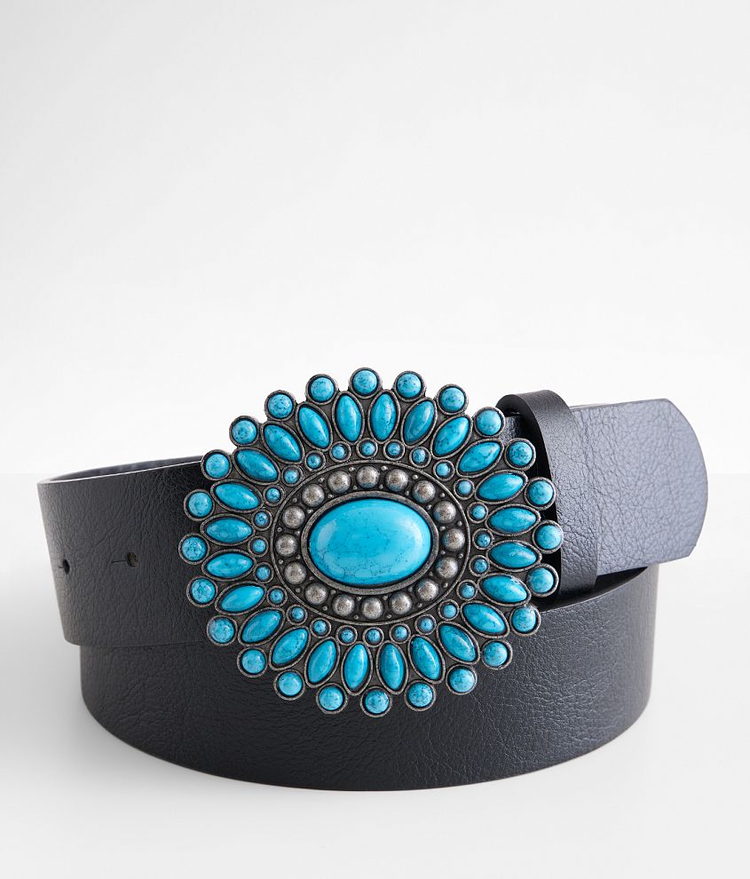 BKE Turquoise Concho Belt front view