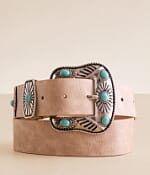 Sterling & Stitch Western Turquoise Stone Belt - Women display picture 1
