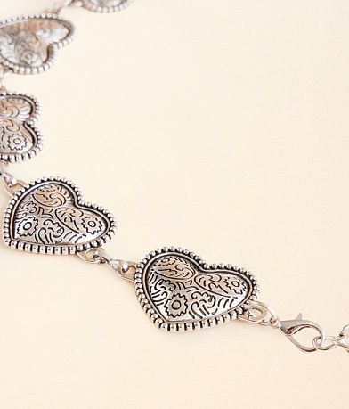 BKE Embossed Heart Chain Belt MISC_DETAIL_1