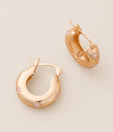 boutique by BKE Glitz Hoop Earring front view