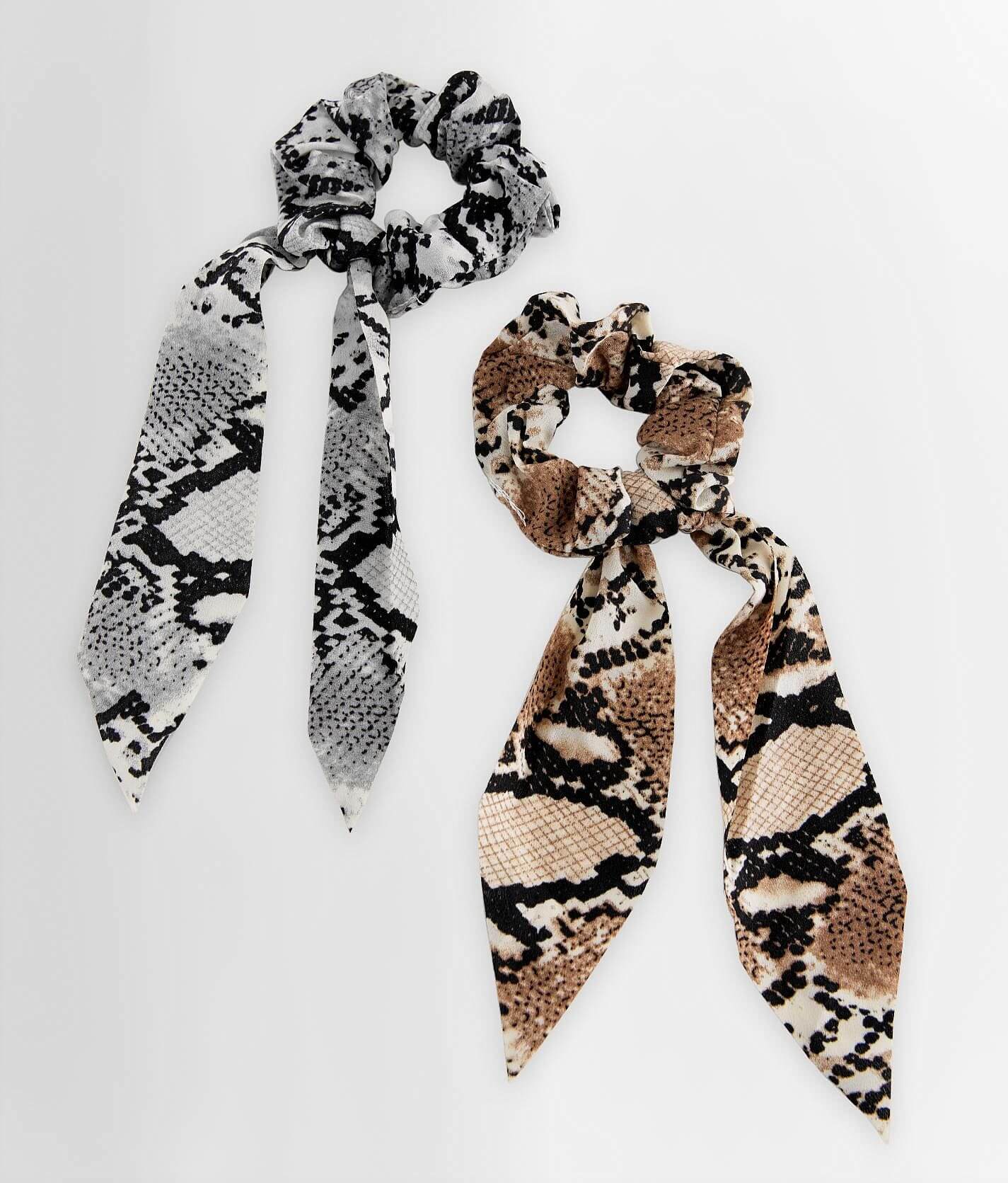 BKE Pack Snake Print Hair Scarf Scrunchie Women's Hair