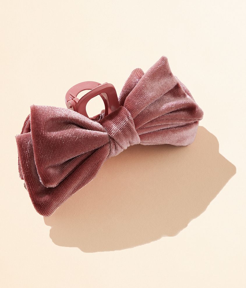 boutique by BKE Velvet Bow Claw Clip front view