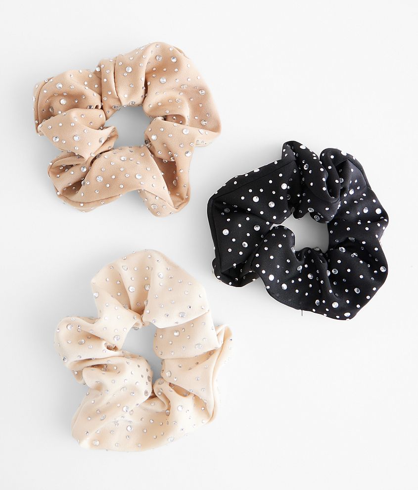 boutique by BKE 3 Pack Glitz Scrunchie Set front view