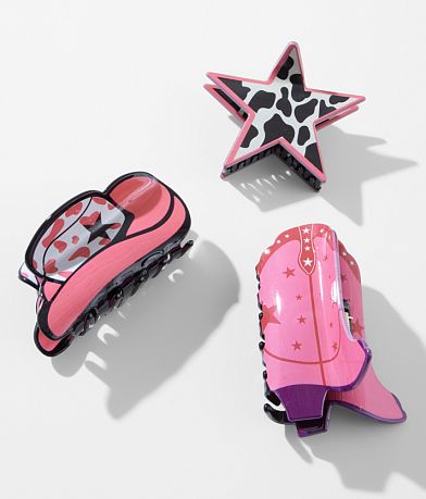 boutique by BKE 3 Pack Western Hair Claw Clips front view