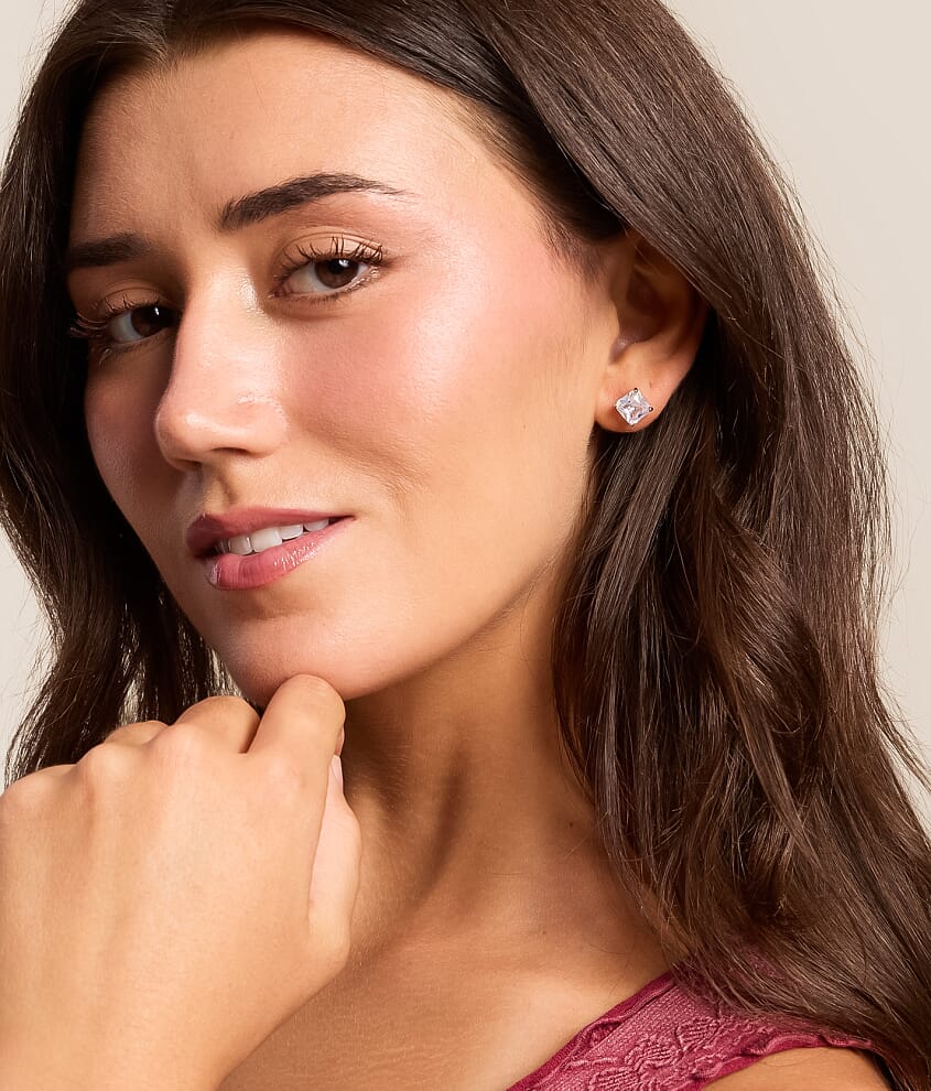 3 Pack Glitz Square Earring