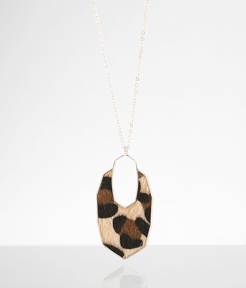BKE Animal Print Necklace front view
