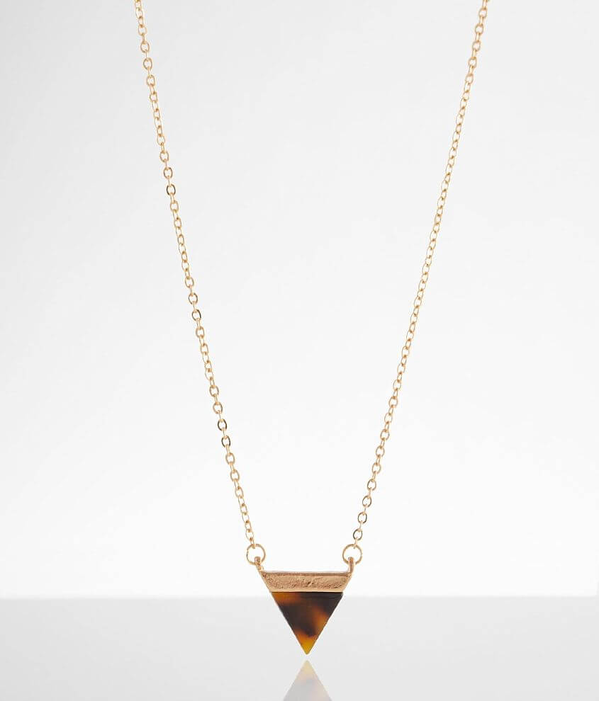 BKE Resin Triangle Necklace front view