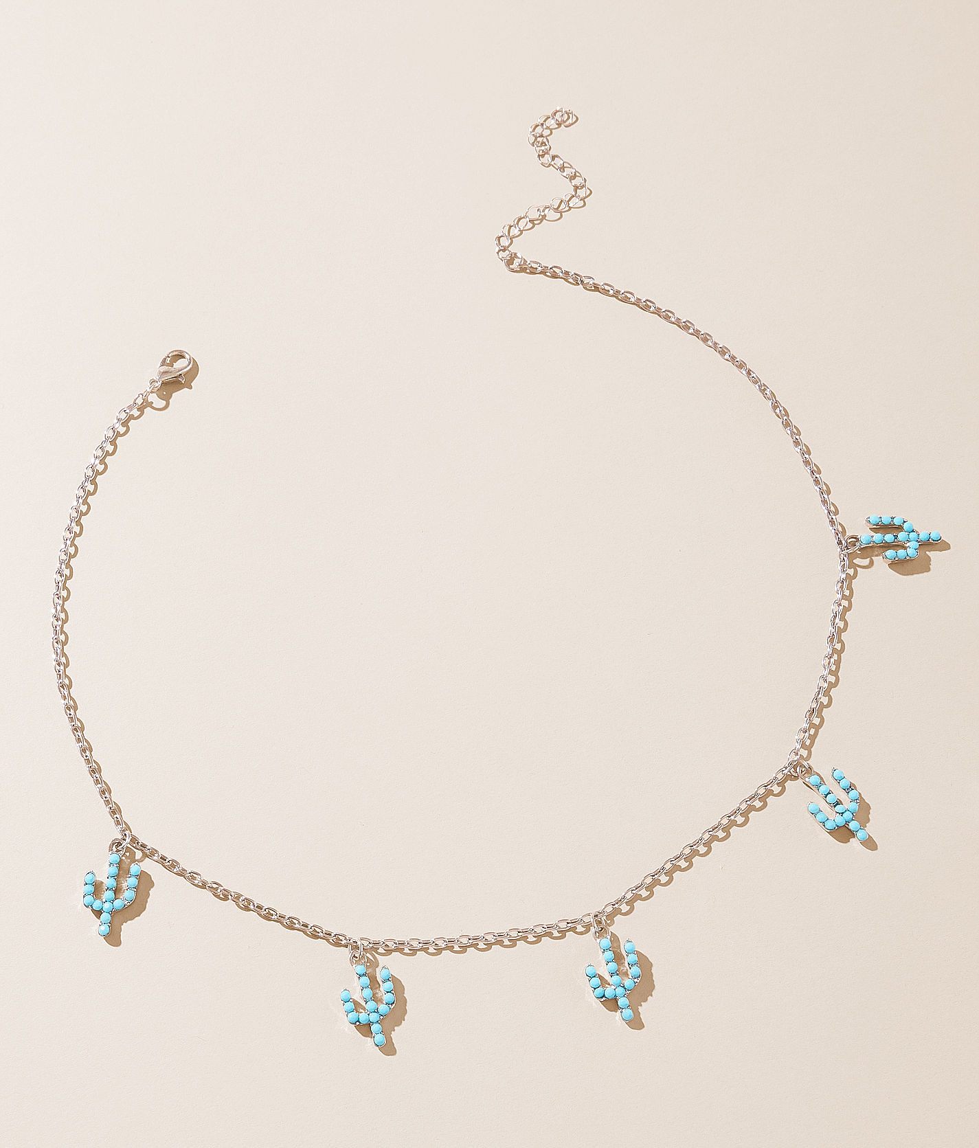 Sterling & Stitch Turquoise Cactus Necklace - Women's