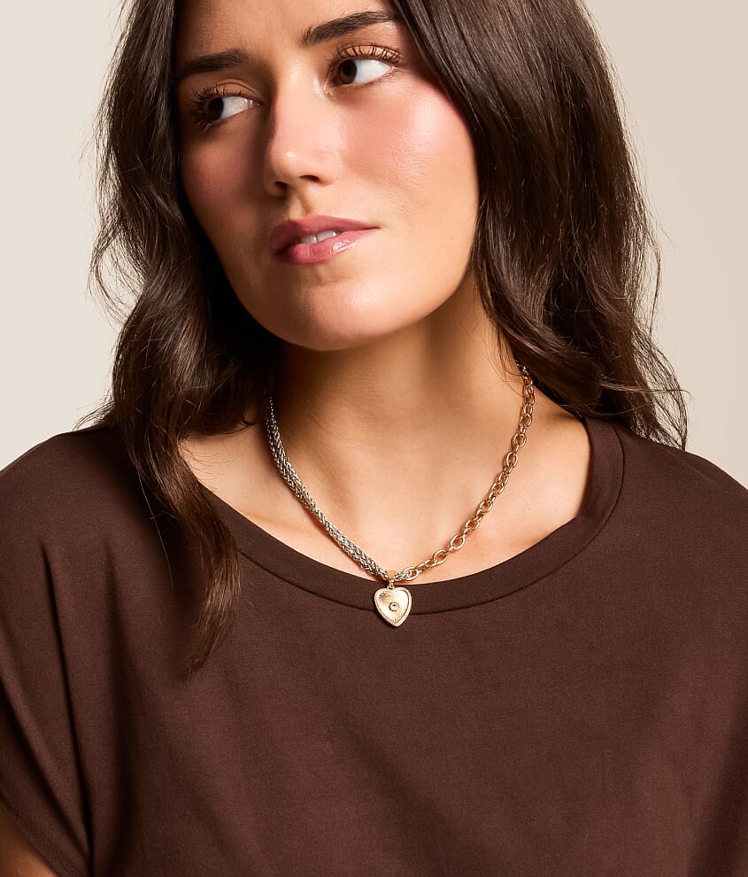 Two Tone Heart Necklace - thumbnail 3