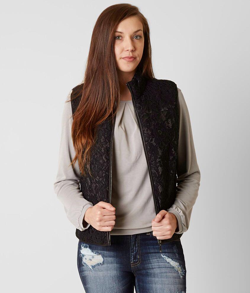 Daytrip Lace Puffer Vest front view