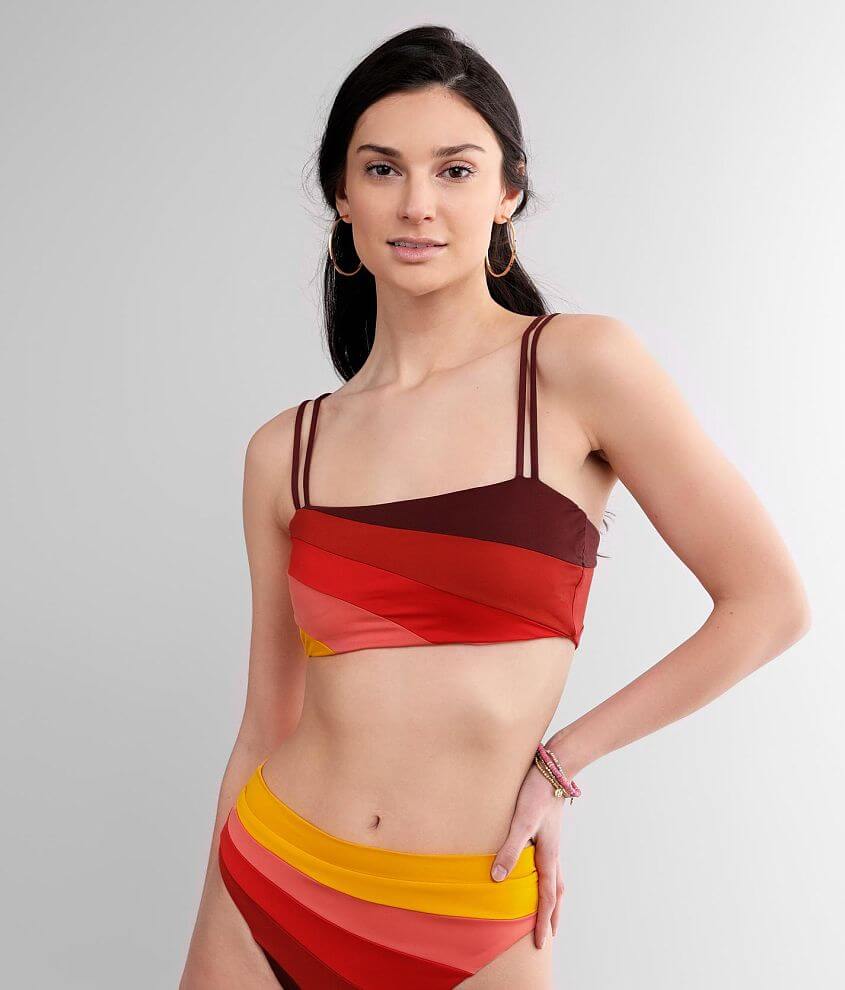 Isabella Rose Color Block Swim Top front view