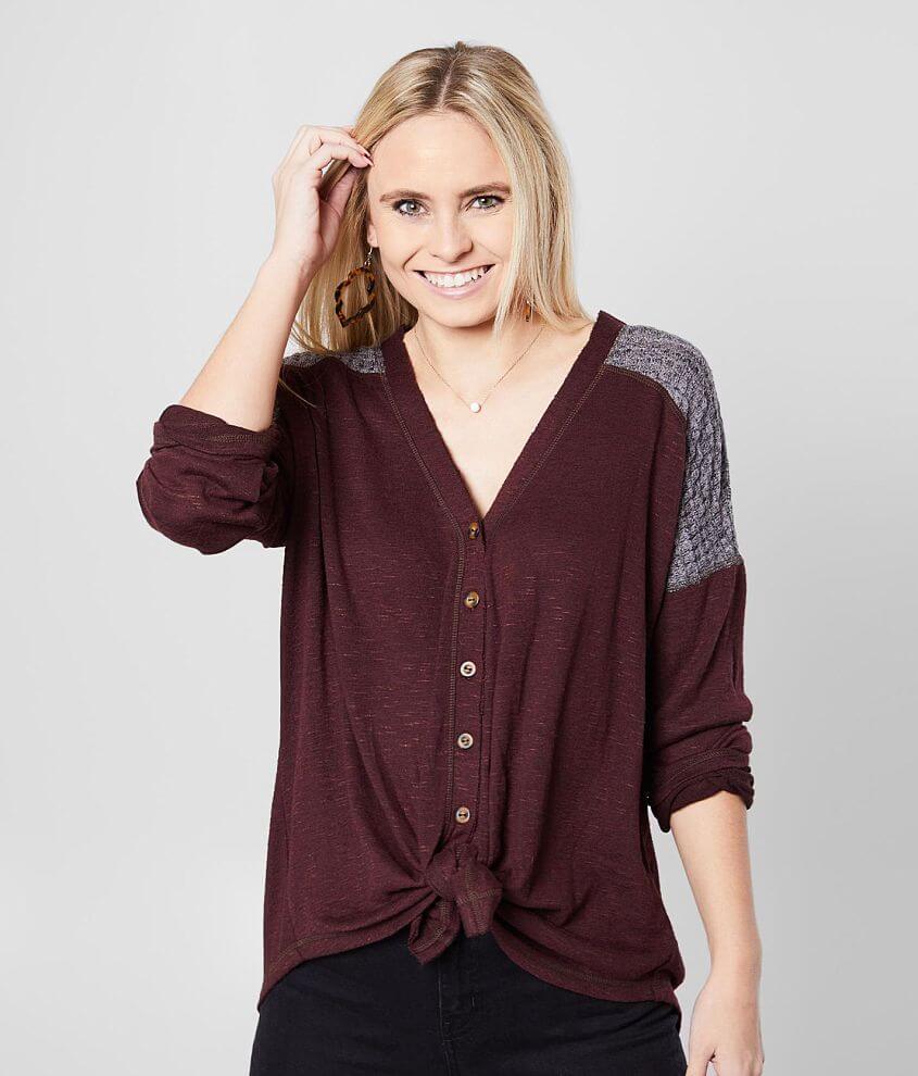 Image of BKE Brushed Hacci Top