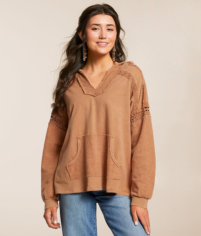 Pieced Crochet Hoodie